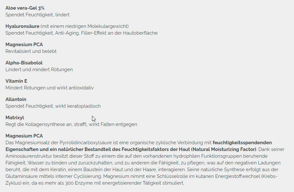 Aloe Vera Creme für den Mann mit Hyaluron