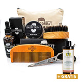 Bartpflegeset für Männer 6-teilig inkl. gratis Bartshampoo